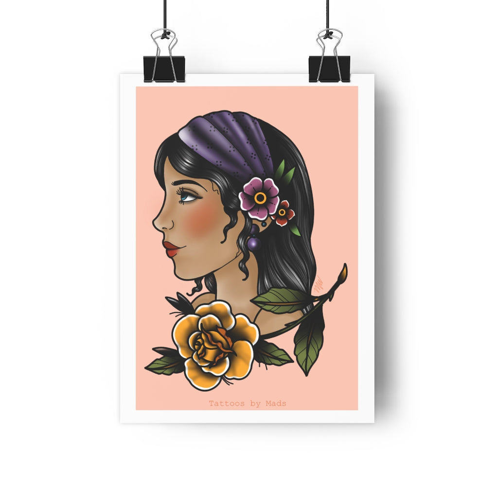 Lady Head Print