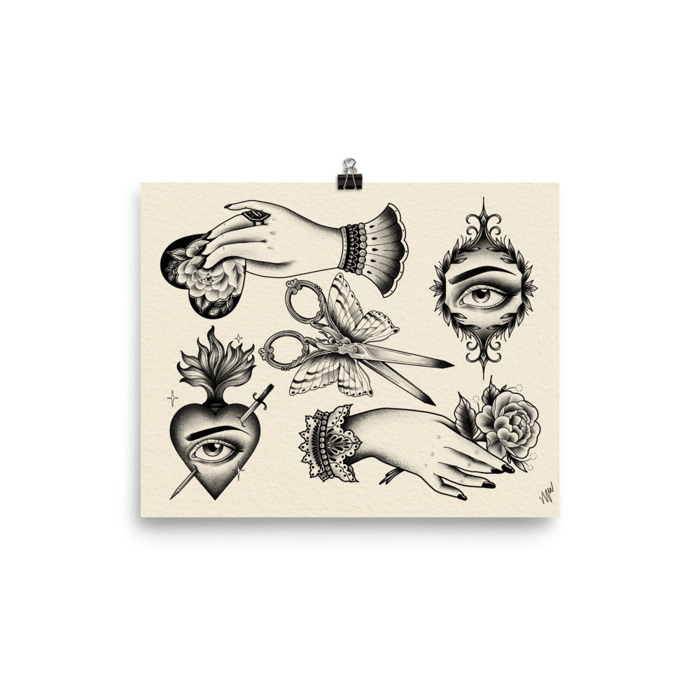 8X10 All Eyes and Hands Print